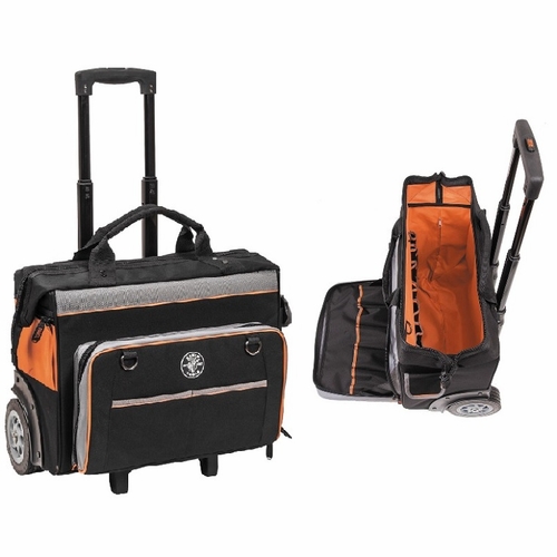 KLEIN 55452RTB Tool Bag, Tradesman Pro&trade; Rolling Tool Bag, 24 Pockets, 19-Inch 55452-0 NEW