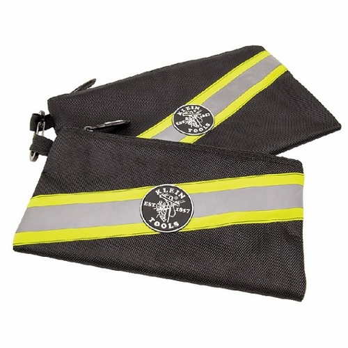 Klein 55599  Zipper Bags, High Visibility Tool Pouches, 2-Pack 092644555992 New
