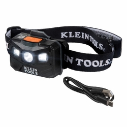 KLEIN 56048  Rechargeable Headlamp with Fabric Strap, 400 Lumens, All-Day Runtime 092644560484 NEW