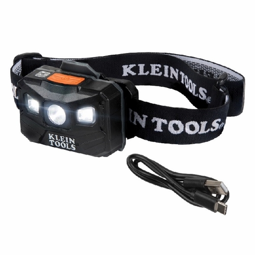 Klein 56048  Rechargeable Headlamp With Fabric Strap, 400 Lumens, All-Day Runtime 092644560484 New