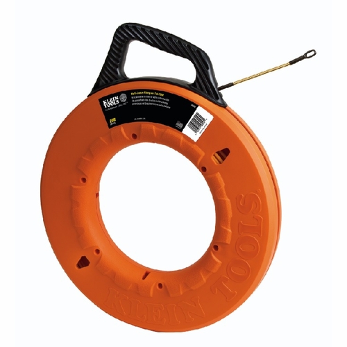 KLEIN 56056 Multi-Groove Fiberglass Fish Tape w/Spiral Steel Leader, 200-Foot 092644560569 NEW