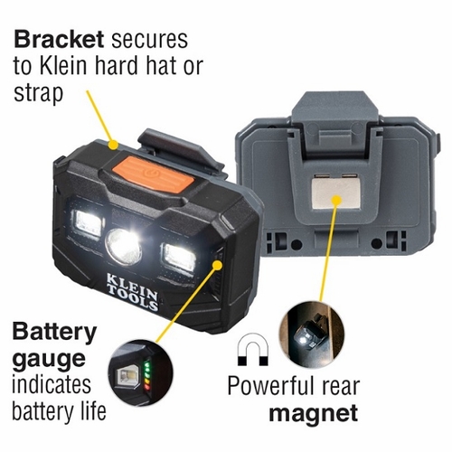 KLEIN 56062 Rechargeable Headlamp and Work Light, 300 Lumens All-Day Runtime 092644560620 NEW