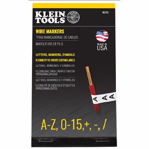 Klein 56253 Wire Marker Book-Black Letters, Numbers And Symbols 092644562532 New