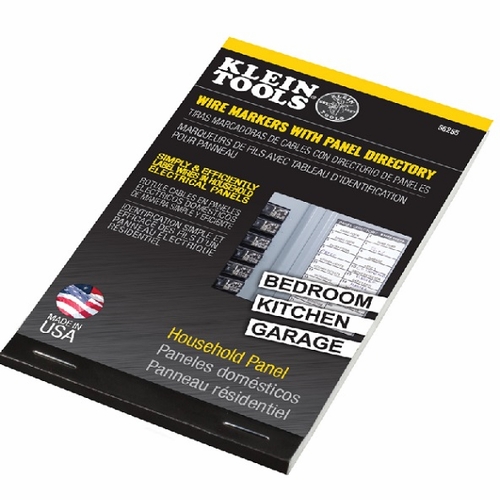 Klein 56255 Wire Markers-Household Electric Panel W/Directory 092644562556 New