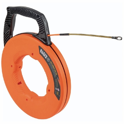 KLEIN 56380 Multi-Groove Fiberglass Fish Tape with Spiral Steel Leader, 100-Foot 092644563805 NEW
