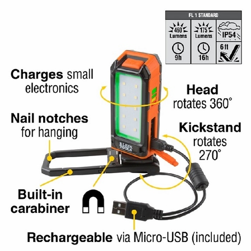 Klein 56403 Rechargeable Personal Worklight 092644564031 New