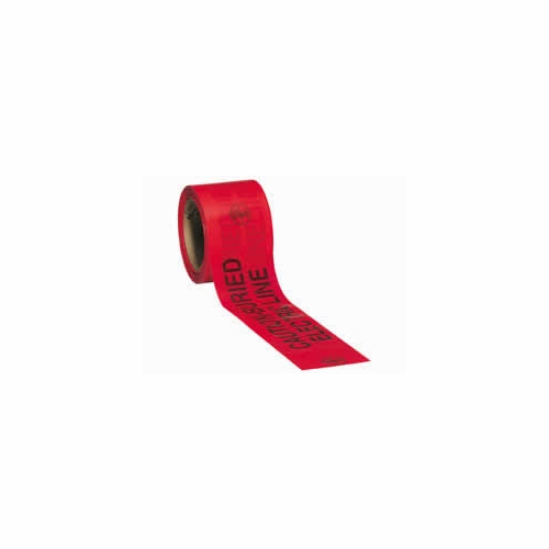 KLEIN 58002 Barricade and Warning Tapes - CAUTION/BURIED ELECTRIC LINE - 200 foot  (60.96 m) 58002-4