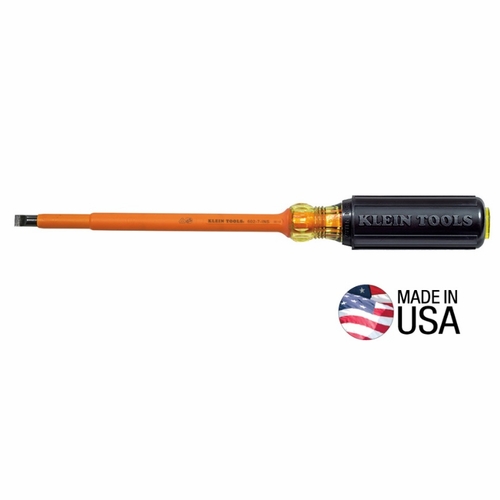 KLEIN 602-7-INS Insulated Screwdriver, 5/16-Inch Cabinet, 7-Inch Round Shank 85331-9 NEW