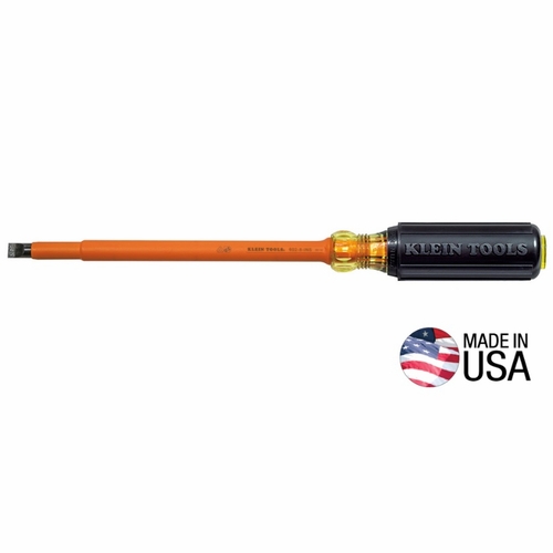 KLEIN 602-8-INS Insulated Screwdriver, 3/8-Inch Cabinet, 8-Inch Round Shank 85332-6 NEW
