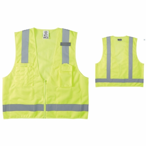 KLEIN 60268 Safety Vest, High-Visibility Reflective Vest, XL 092644602689 NEW