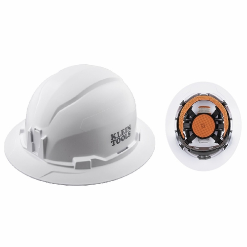 Klein 60400 Hard Hat, Non-Vented, Full Brim Style, White 092644600814 New
