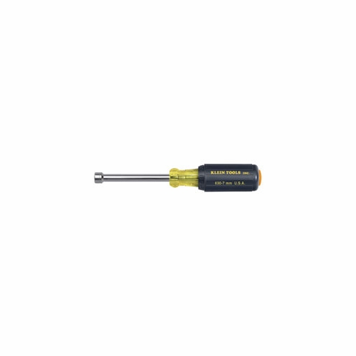 KLEIN 630-7MM 7 mm Cushion-Grip Hollow-Shank Nut Driver - 3 foot foot (76 mm)-Shank 65167-0
