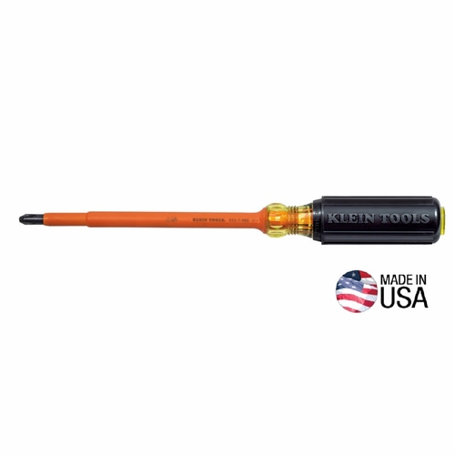 Klein 6337Ins Screwdriver, Insulated, No. 3 Phillips Tip, 7-Inch Round  Shank 85335-7 New