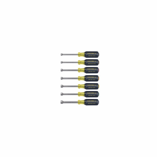KLEIN 65160 Nut Driver Set, Metric Nut Drivers, 3-Inch Shafts, 7-Piece 0-9264465160-1