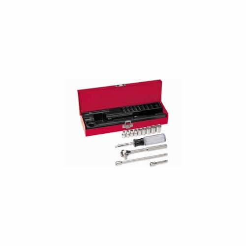 KLEIN 65500 13-Piece, 1/4-Inch Drive Socket Wrench Set 65500-5