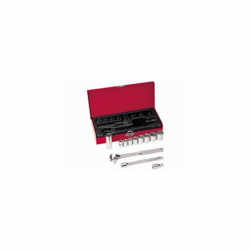 KLEIN 65504 12-Piece 3/8-Inch Drive Socket Wrench Set 65504-3