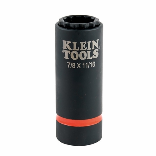 Klein 66014  2-In-1 Impact Socket, 12-Point, 7/8 And 11/16-Inch 092644382079 New