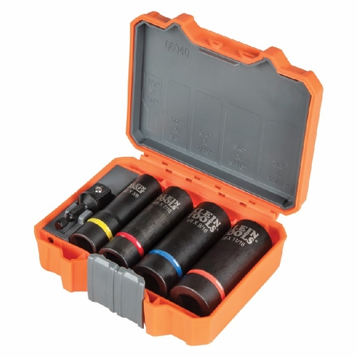 KLEIN 66040 2-in-1 Impact Socket Set, 5-Piece 092644382093 NEW