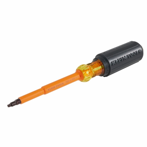 Klein 662-4-Ins  Insulated Screwdriver, #2 Square, 4-Inch Round Shank  092644853371 New