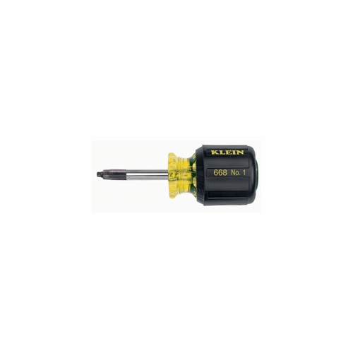 KLEIN 668  number 1 Square-Recess Tip Screwdriver  1-1/2 foot  foot  (38 mm) Round-Shank 85158-2