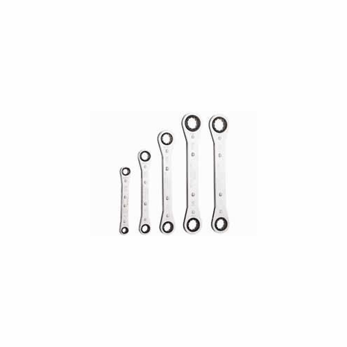 KLEIN 68221 5-Piece Ratcheting Box Wrench Set 68221-6