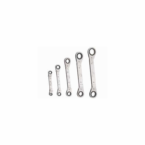KLEIN 68245 5-Piece Fully Reversible Ratcheting Offset Box Wrench Set 68245-2