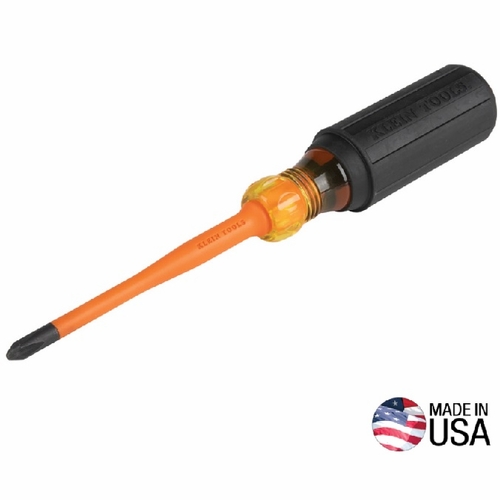 Klein 6934Ins Slim-Tip Insulated Screwdriver, No. 2 Phillips, 4-Inch Round Shank 092644328138 New