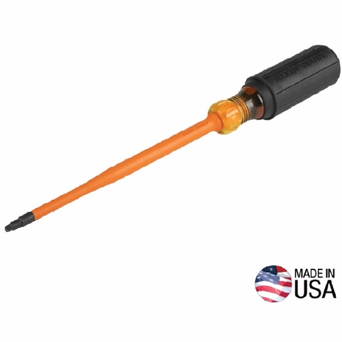 KLEIN 6946INS Slim-Tip 1000V Insulated Screwdriver, No. 2 Square, 6-Inch Round Shank 092644328152 NE