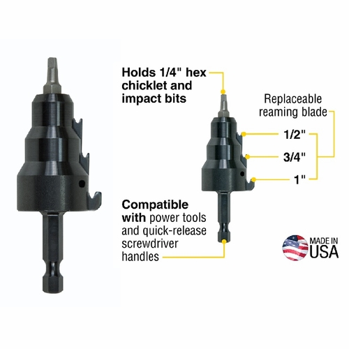 KLEIN 85091 Power Conduit Reamer 85091-2 092644850912 NEW
