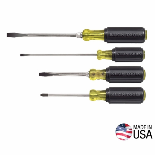 KLEIN 85105 Screwdriver Set, Slotted and Phillips, 4-Piece 85105-6  092644851056 NEW