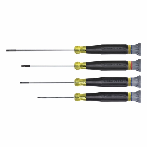 KLEIN 85613 Screwdriver Set, Electronics Slotted and Phillips, 4-Piece 85426-2 092644854262 NEW
