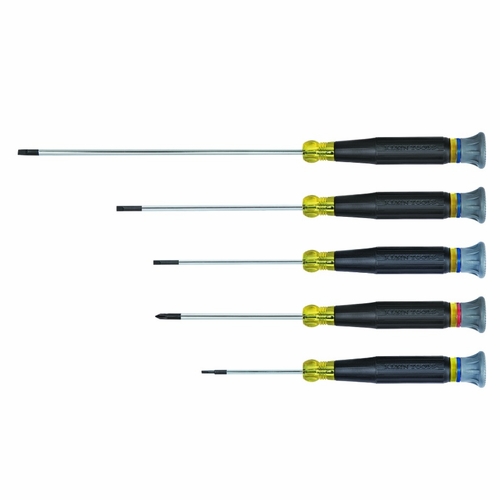 KLEIN 85614 5-Piece Electronics Screwdriver Set, Slotted and Phillips 85425-5 092644854255 NEW