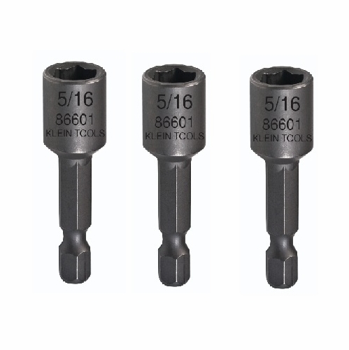 KLEIN 86601 5/16-Inch Magnetic Hex Drivers, 3-Pack 092644866012 NEW