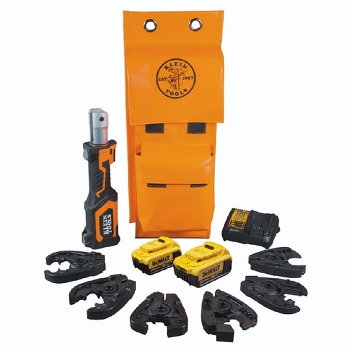 KLEIN BAT207T144H Battery-Operated Cutter/Crimper Kit, 4 Ah 092644291050