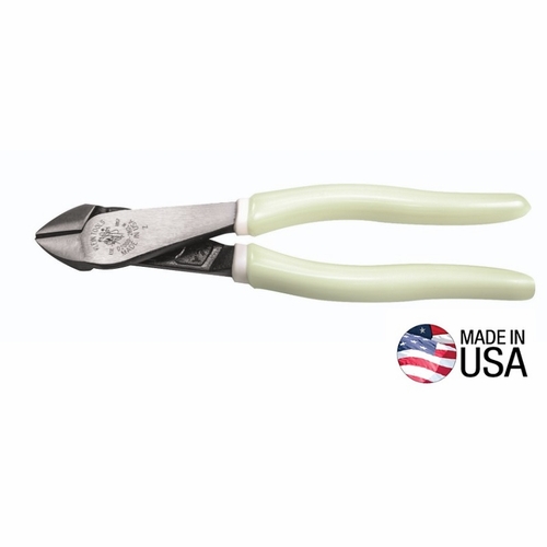 KLEIN D200028GLW Hi-Viz Diagonal-Cutting Pliers - High-Leverage 092644380044