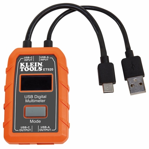 Klein  Et920 Usb Digital Meter, Usb-A And Usb-C 092644691669