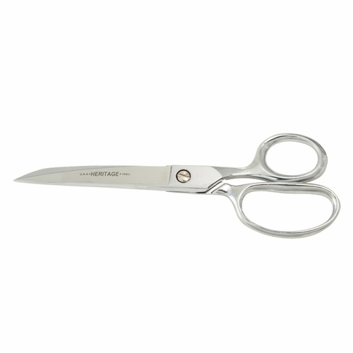 KLEIN G108C Heritage: Straight Trimmer, Curved Blades, 8-Inch Chrome 76067-9