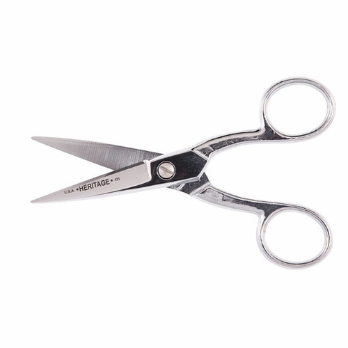 KLEIN G435 Heritage:Tailor Point Scissor, 5-Inch, Sharp Points, Chrome 092644760518