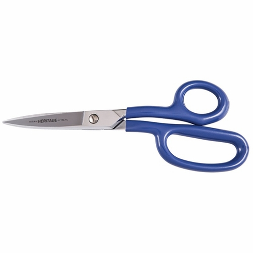 KLEIN G718LRC Heritage:Carpet Shear w/Ring, Curved, Coated Handle, 9-Inch 092644760785