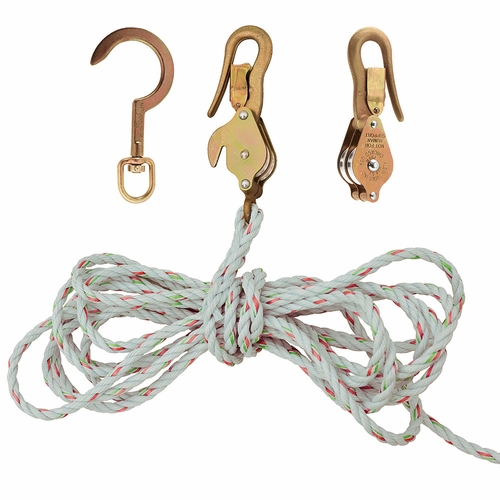 KLEIN H1802-30SSR Block and Tackle with Guarded Snap and Swivel Hooks and Rope 48029-4