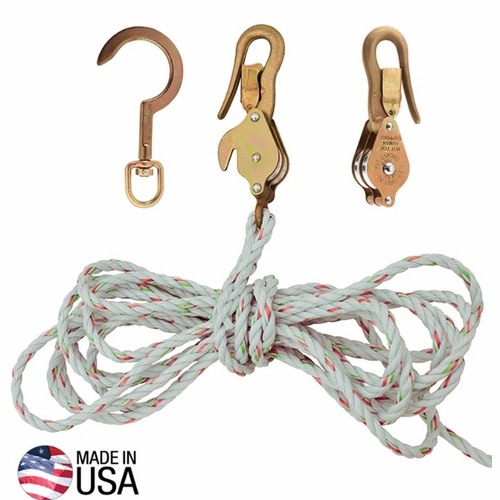 Klein H1802-30Ssr Block And Tackle, Spliced To H268, Block H267, Swivel Anchor Hook 259