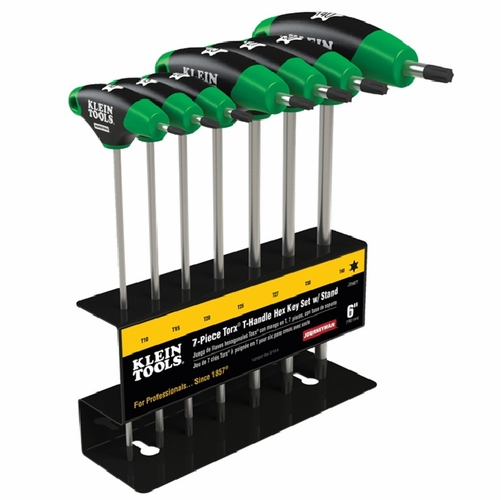 KLEIN JTH67T Hex Key Set, TORX® T-Handle, 6-Inch with Stand, 7-Piece 092644337666