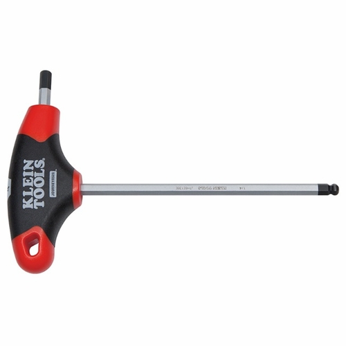 KLEIN JTH6E08BE 1/8-Inch Ball-End Hex Key, Journeyman™ T-Handle, 6-Inch 092644336874