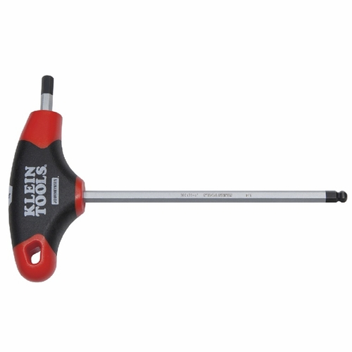 KLEIN JTH6E09BE 9/64-Inch Ball-End Hex Key, Journeyman&trade; T-Handle, 6-Inch 092644336881