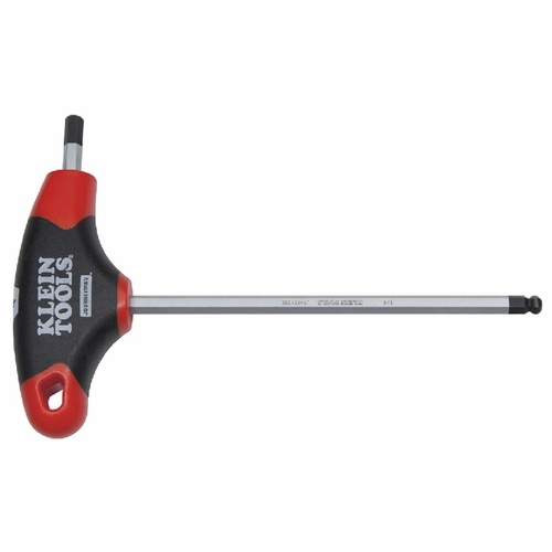 KLEIN JTH6E13BE 1/4-Inch Ball-End Hex Key, Journeyman™ T-Handle, 6-Inch 092644336928