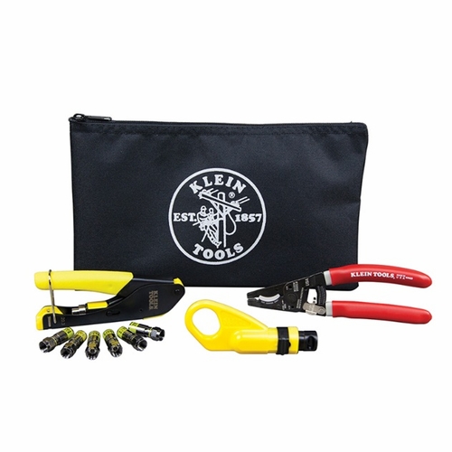 KLEIN VDV026-211 Coax Cable Installation Kit with Zipper Pouch 092644691232