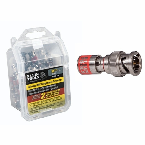 KLEIN VDV813-619 Universal BNC Compression Connectors RG59 35-Pack 092644581595