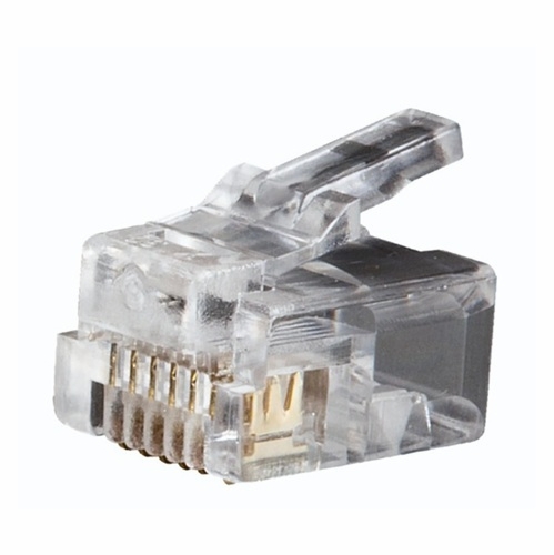 KLEIN VDV826-600  Modular Telephone Plugs RJ12 6P6C, 25-Pack 092644581366