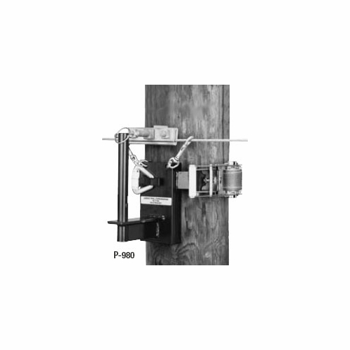 Lemco P-980 Bracket, Pole Strap Type Used To Supprt 45 And 90 Degree Corner Blocks, 4 Row Max