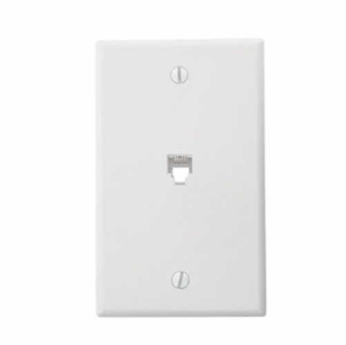 LEVITON 40238-00W 6 Conductor Wall Jack White 078477131718
